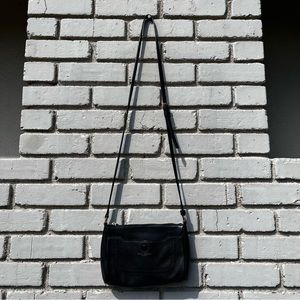 Marc Jacobs Zip Top Crossbody Bag in Black Leather